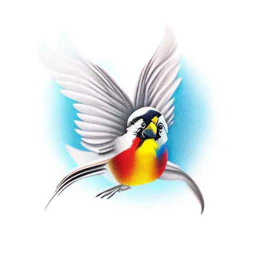 venezuela's form with a sparrow tattoo design idea