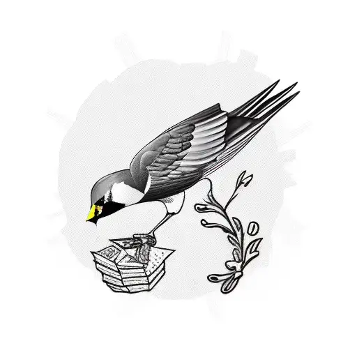 venezuela's form with a sparrow tattoo design idea