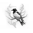 magpie newcastle united  tattoo design idea