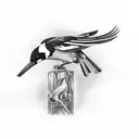 magpie newcastle united  tattoo design idea