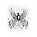 magpie newcastle united  tattoo design idea