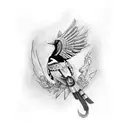 magpie newcastle united  tattoo design idea