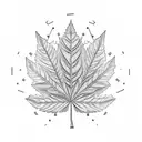 enlightened leaf tattoo design idea