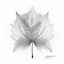 enlightened leaf tattoo design idea