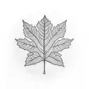 enlightened leaf tattoo design idea