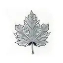 enlightened leaf tattoo design idea