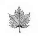 enlightened leaf tattoo design idea