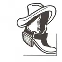 cowboy boot with hat   tattoo design idea