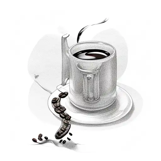 coffee beans tattoo design idea