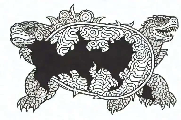 games of thrones house sigil but for the ninja turtle family tattoo design idea