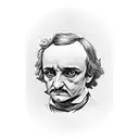 Edgar Allan Poe old portrait tattoo design idea