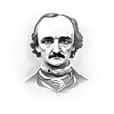 Edgar Allan Poe old portrait tattoo design idea