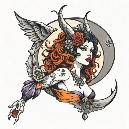 moon lilith tattoo tattoo design idea