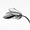 feather with birds tattoo design idea
