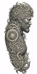 Nordic mythology tattoo design idea