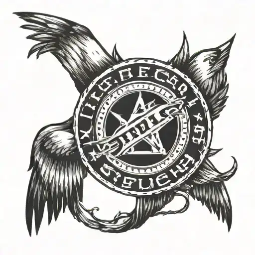 freedom of speech in a circle protected by harsh tattoo design idea