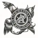 freedom of speech in a circle protected by harsh tattoo design idea
