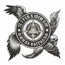 freedom of speech in a circle protected by harsh tattoo design idea