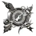 freedom of speech in a circle protected by harsh tattoo design idea