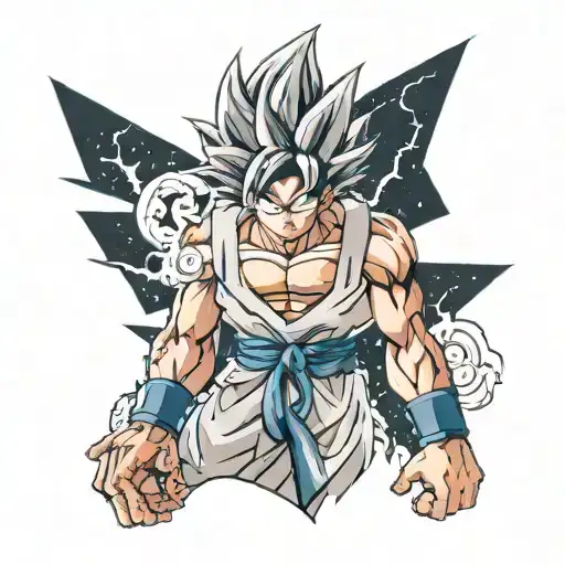 goku ultra instinct tattoo design idea
