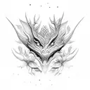 dragao, fogo, flores  tattoo design idea