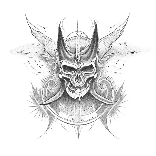 fall of lucifer tattoo design idea