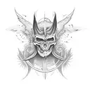 fall of lucifer tattoo design idea