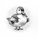 duck with  Guns tattoo design idea
