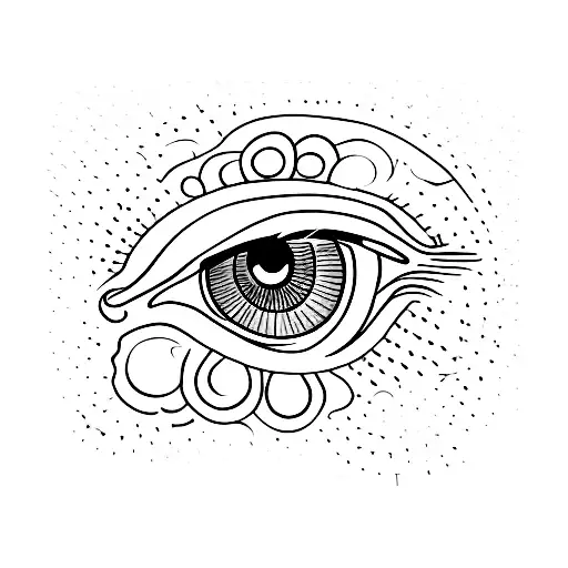 turkish eye blue tattoo design idea