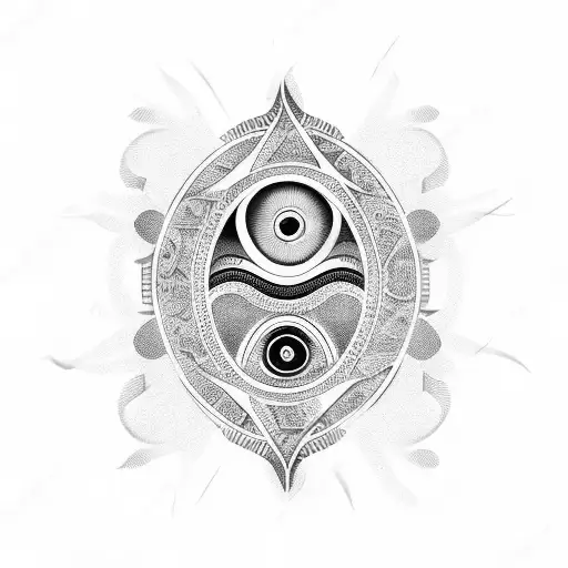 turkish eye blue tattoo design idea