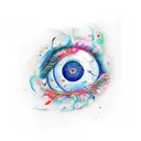 turkish eye tattoo design idea