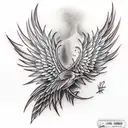 Phoenix tattoo design idea