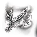 Phoenix tattoo design idea