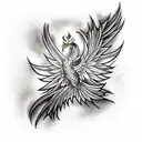 Phoenix tattoo design idea