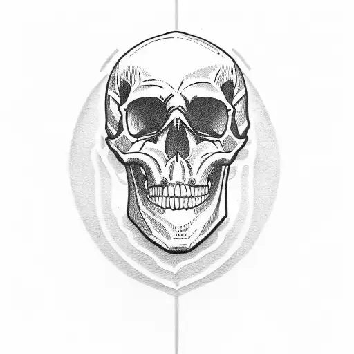 skull on hand old school half sleeve  tattoo design idea