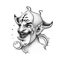 jester fool tattoo design idea