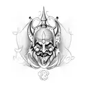 jester fool tattoo design idea