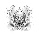 jester fool tattoo design idea