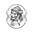 jester fool tattoo design idea