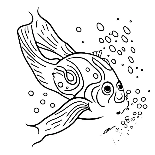 goldfish  tattoo design idea