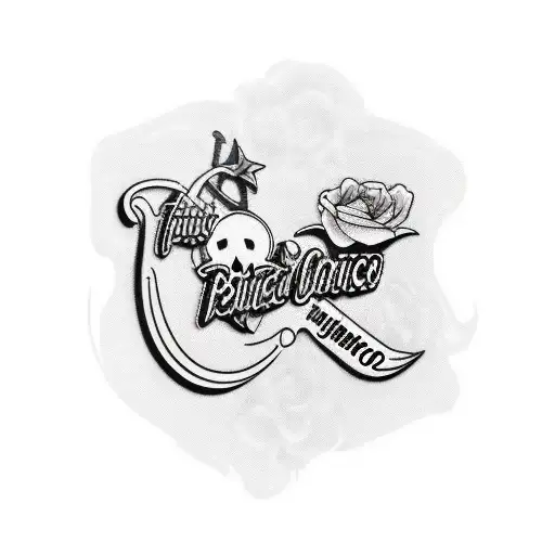 Pin-up con temática de rockabilly estilo tattoo oldschool americano de cuerpo completo tattoo design idea