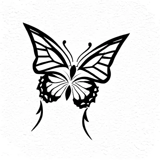 butterfly, space, astrology  tattoo design idea