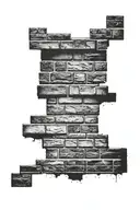 brick wall with a name on it tattoo design idea