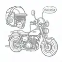 welders mask, a motorcycle, and a baseball tattoo design idea