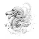 surf tattoo design idea