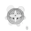 Sun negative space  tattoo design idea