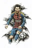Messi tattoo design idea