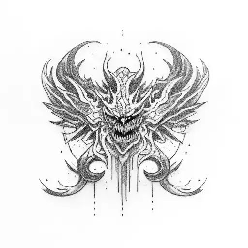 popular monster tattoo design idea