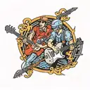 dire straits brothers in arms tattoo design idea