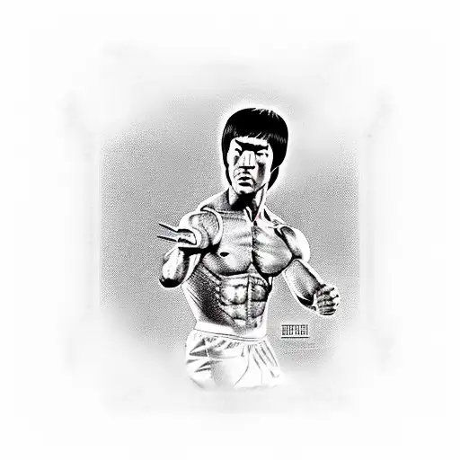 Bruce Lee, David Goggins, Bob Proctor tattoo design idea